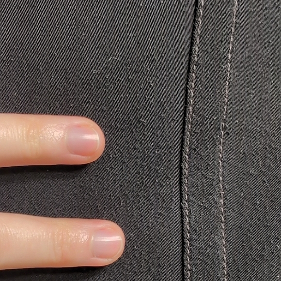 Eileen Fisher | Black Trench Pea Coat Notched Lapel and Classic Style Size L - Picture 8 of 10